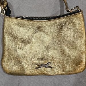 Gold Leather Shoulder Bag